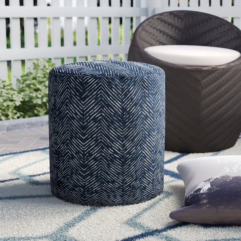 Wrought Studio Glassell Small Outdoor Ottoman with Cushion Reviews Wayfair
